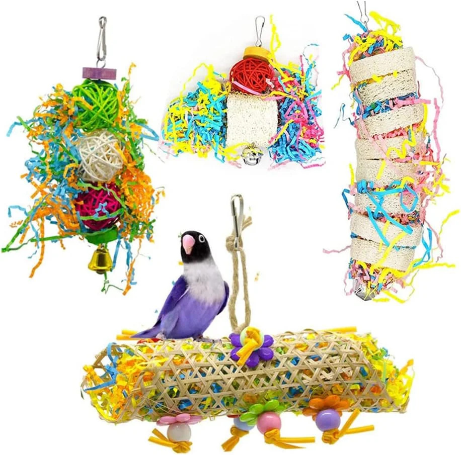 اسباب بازی فنری پرنده X، بسته 4 عددی اسباب بازی خرد کردنی، اسباب بازی های جویدنی رنگارنگ پرندگان، اسباب بازی های جویدنی آویز طوطی، جویدنی های نوار کاغذی برای طوطی های کوچک تا متوسط، عروس هلندی (رنگ تصادفی) اسباب بازی فنری پرنده X، بسته 4 عددی اسباب بازی خرد کردنی، اسباب بازی های جویدنی رنگارنگ پرندگان، اسباب بازی های جویدنی آویز طوطی، جویدنی های نوار کاغذی برای طوطی های کوچک تا متوسط، عروس هلندی (رنگ تصادفی)