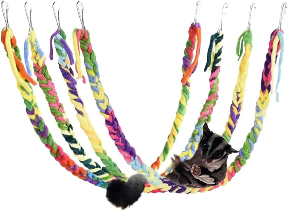 اسباب بازی های دست ساز سنجاب شکری RIOUSSI برای بالا رفتن و ورزش، اکتشاف در جنگل - لوازم جانبی آویز قفس، اسباب بازی تاب موش و پرنده، بسته 4 عددی رنگ های تصادفی اسباب بازی های دست ساز سنجاب شکری RIOUSSI برای بالا رفتن و ورزش، اکتشاف در جنگل - لوازم جانبی آویز قفس، اسباب بازی تاب موش و پرنده، بسته 4 عددی رنگ های تصادفی