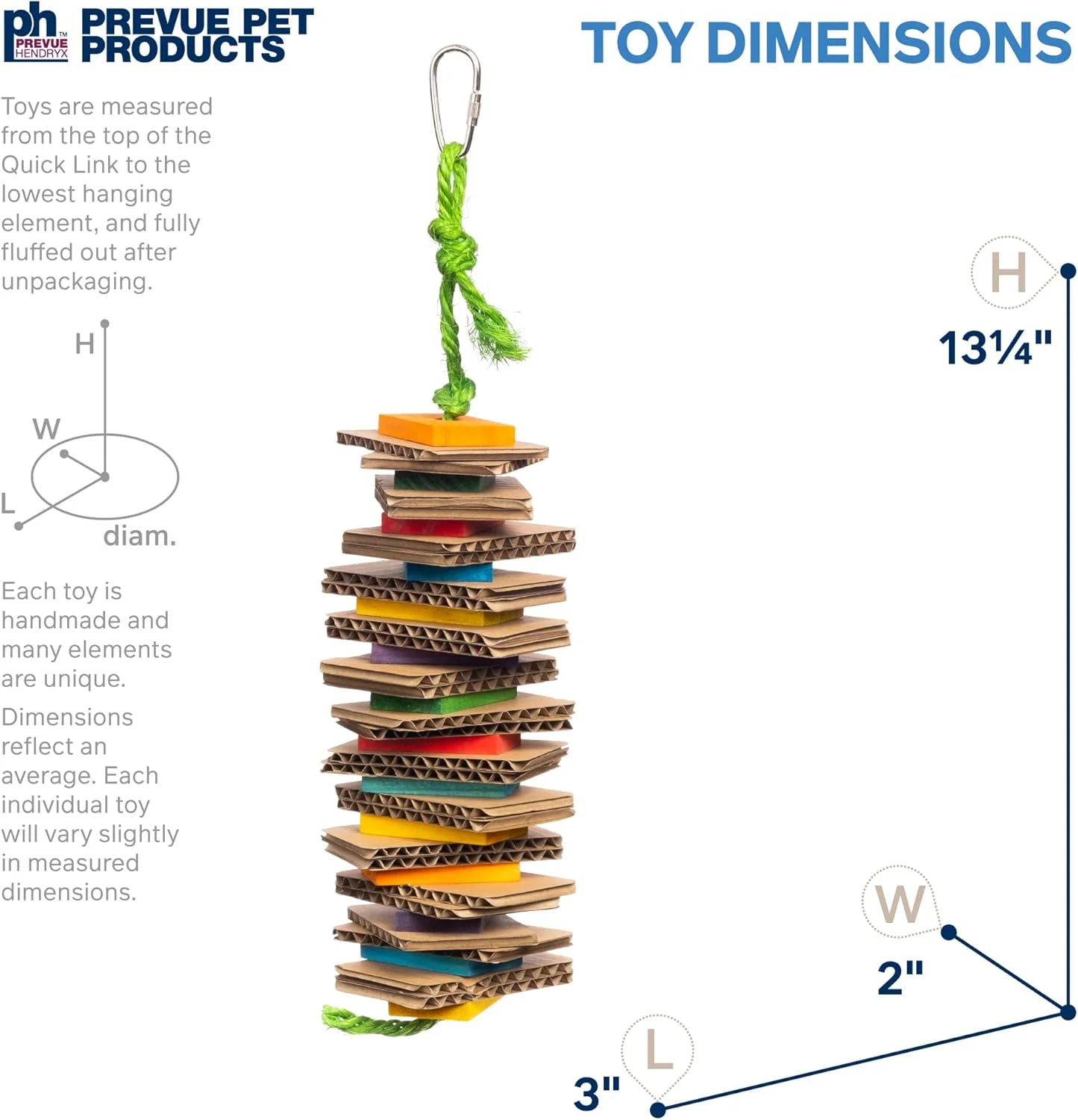 اسباب بازی خرد کردنی پرندگان Prevue Pet Products - Playfuls مدل 60247