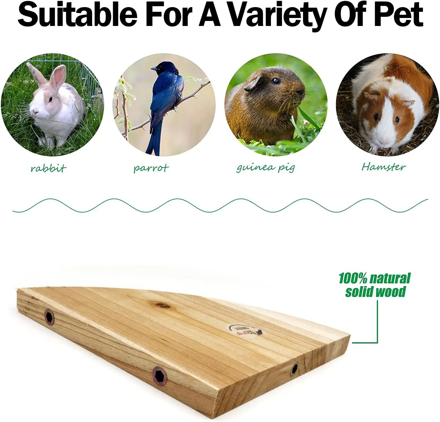 سکوی نشیمن پرنده، لوازم جانبی قفس زمین بازی چوبی برای طوطی های کوچک و متوسط، موش صحرایی، چینچیلا و حیوانات کوچک