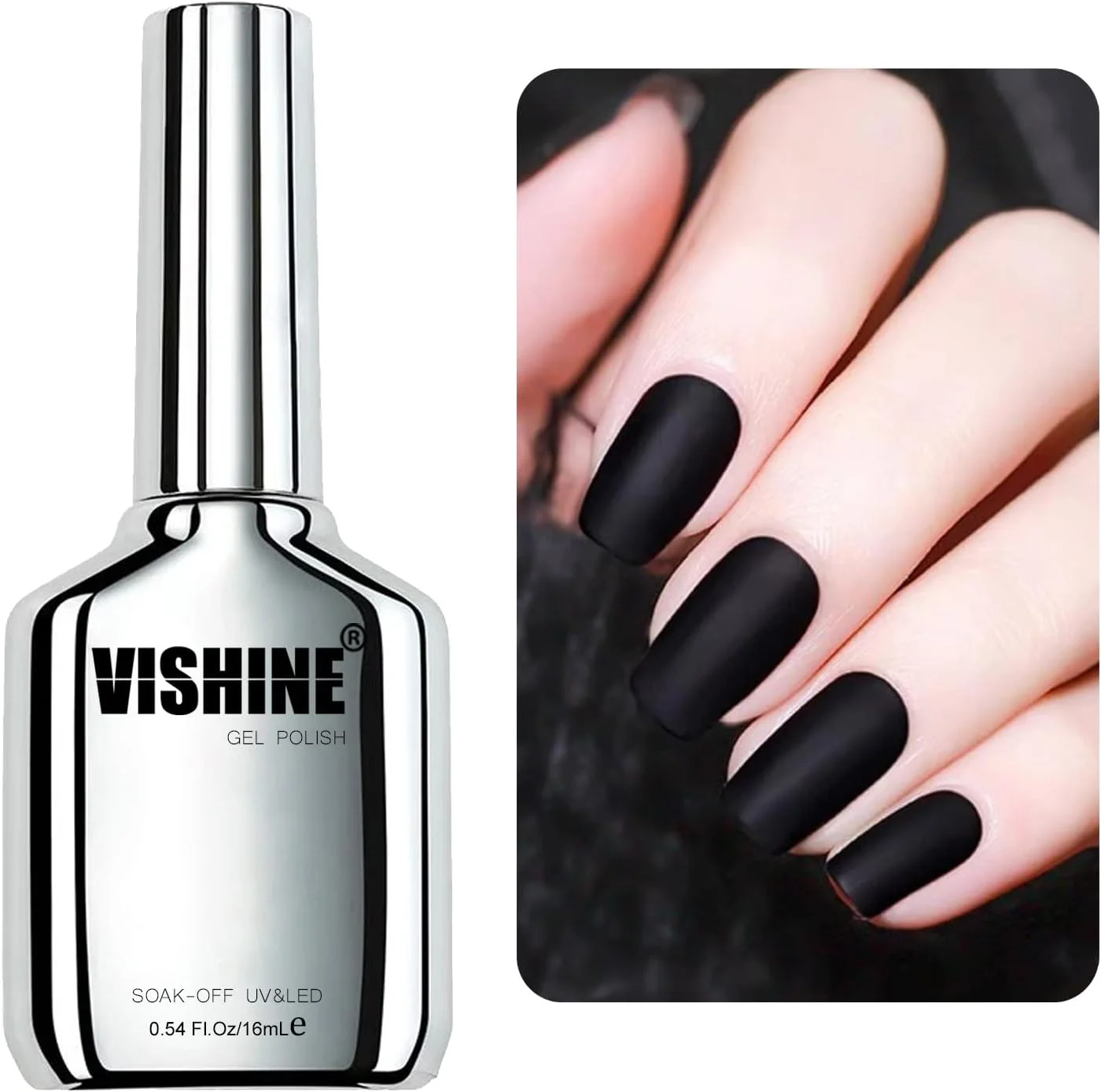 تاپ کت ژل مات ویشین، 16 میلی لیتر، بدون نیاز به پاک کردن، لاک ژل مات، ماندگاری طولانی برای طراحی ناخن، مناسب برای استفاده در خانه و سالن