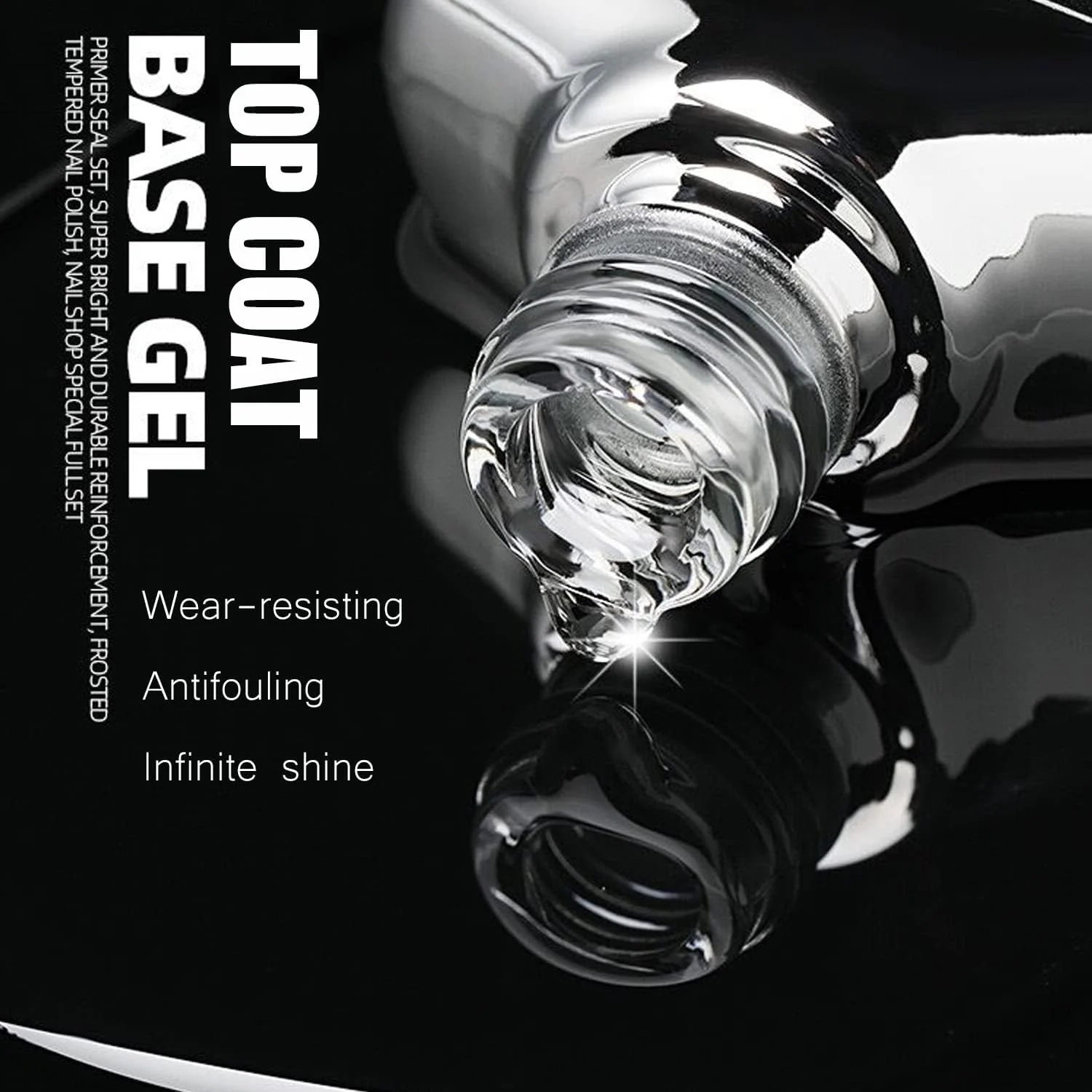 ژل بیس و تاپ کت دوتایی 16 میلی لیتری ویشین، بدون نیاز به پاک کردن، محافظتی، فوق العاده براق، ماندگاری طولانی، خیساندن ژل UV LED برای سالن ناخن DIY