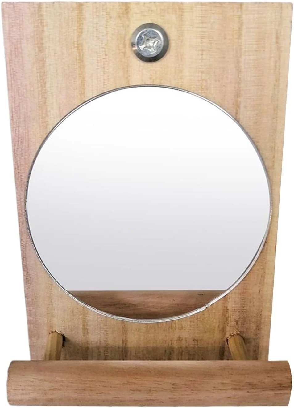 آینه حیوانات خانگی - اسباب بازی چوبی نشیمنگاه، لوازم جانبی سرگرم کننده جویدنی برای طوطی ها، قناری ها، فنچ ها، مرغ عشق، ماکائو، چوب طبیعی سبک وزن، سرگرمی قفس برای پرندگان، محکم