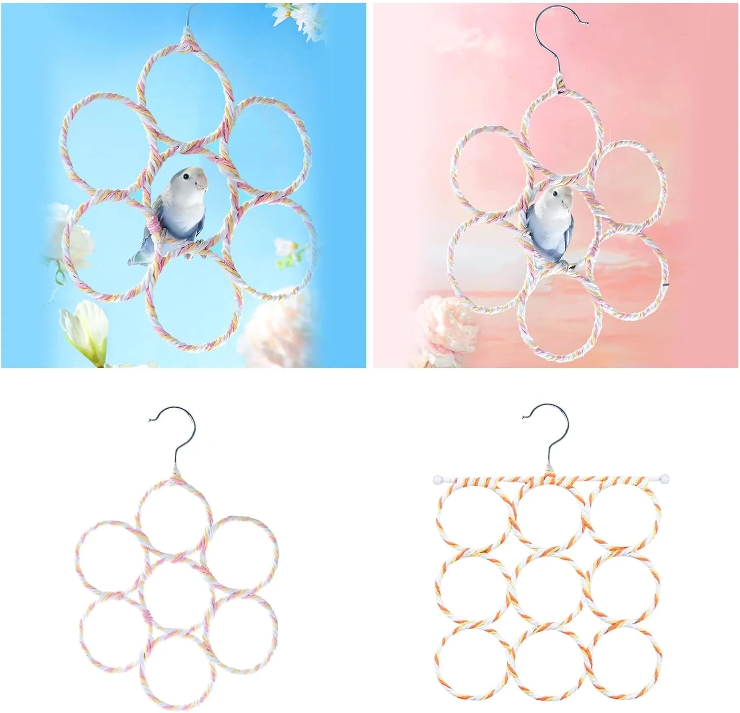 اسباب بازی طوطی، تور صعود پرنده، قفس، حلقه، اسباب بازی قفس، لوازم سنگ زنی