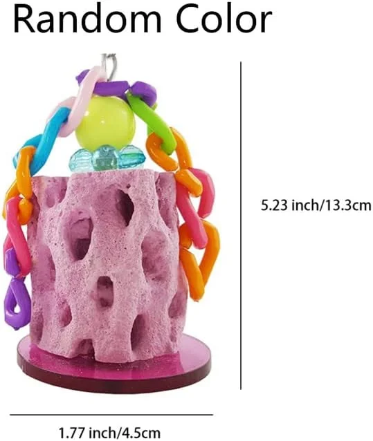 اسباب بازی جویدنی طوطی 2 عددی، ساخته شده از مواد طبیعی، سنگ کلسیم برای نوک پرنده، اسباب بازی جویدنی آویز برای طوطی ماکائو، طوطی خاکستری آفریقایی، عروس هلندی