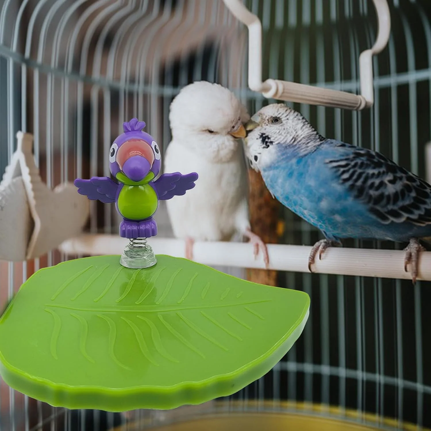 پایه طوطی برای قفس | سینی پایه بازی پرنده به شکل برگ - لوازم جانبی بازی قفس پرنده نفیس اسباب بازی باشگاه ورزشی برای اتاق نشیمن خانه خوابگاه بالکن باغ