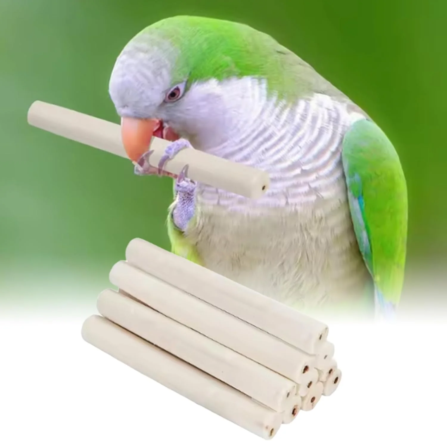 اسباب بازی جویدنی طوطی | چوب گاز گرفتن هسته علفی طوطی - چوب جویدنی هسته علفی پرنده تعاملی برای کاکادو، عروس هلندی، مرغ عشق، کانور، قفس، باغ، ایوان
