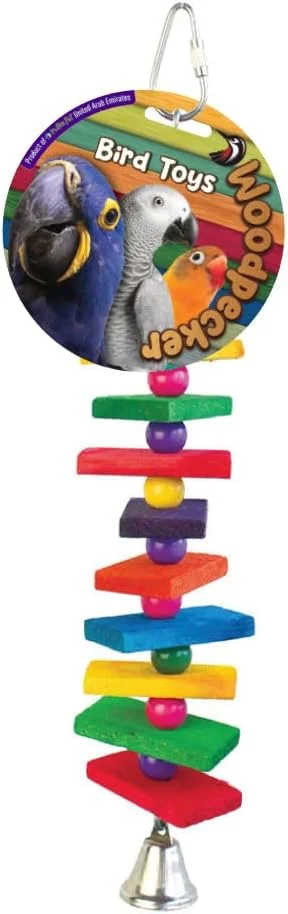 اسباب بازی پرنده نوک زن نوتراپت مدل Candy Crush به همراه زنگوله، 28 * 4.5 سانتی متر