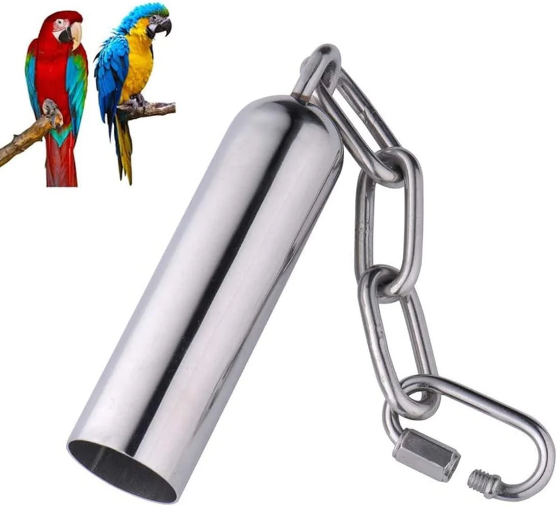 اسباب بازی زنگوله ای استیل مامو بیر برای پرندگان، کوچک