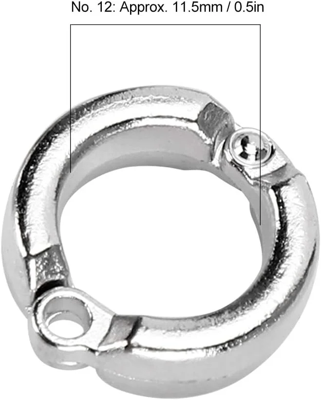 حلقه پای آموزش طوطی Naroote، حلقه پای آلیاژی، حلقه پای پرندگان برای طوطی ها (سایز 12)