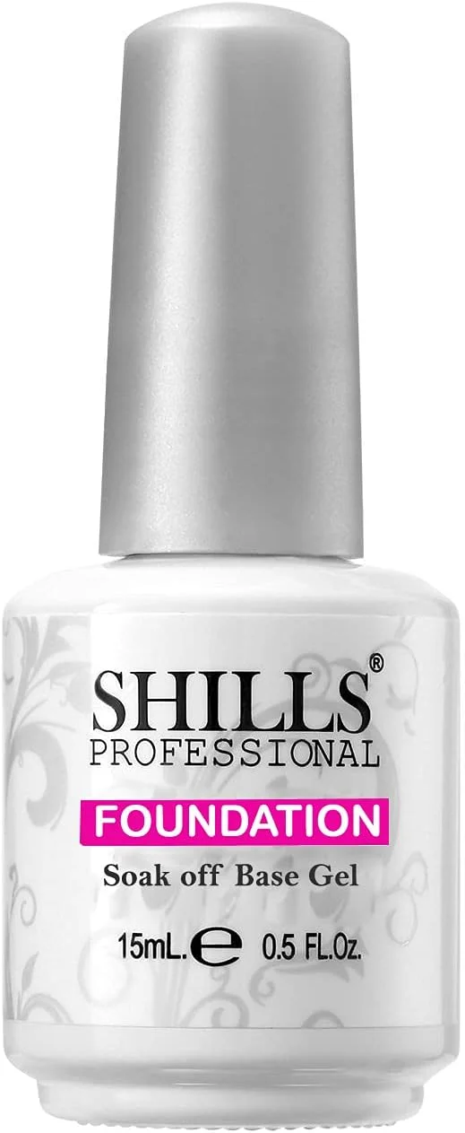 لاک ژل بیس کت و تاپ شاین دار حرفه ای شیلز، مناسب یو وی/ال ای دی، حجم 15 میلی لیتر