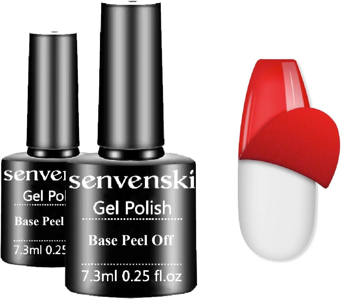 لاک پایه ژل جدا شدنی Senvenski برای لاک ژل، پایه شفاف قابل جدا شدن برای استفاده با لامپ ناخن UV LED (TB004)