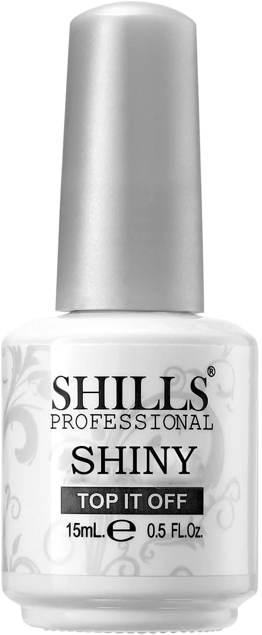 لاک ژل بیس کت و تاپ شاین دار حرفه ای شیلز، مناسب یو وی/ال ای دی، حجم 15 میلی لیتر