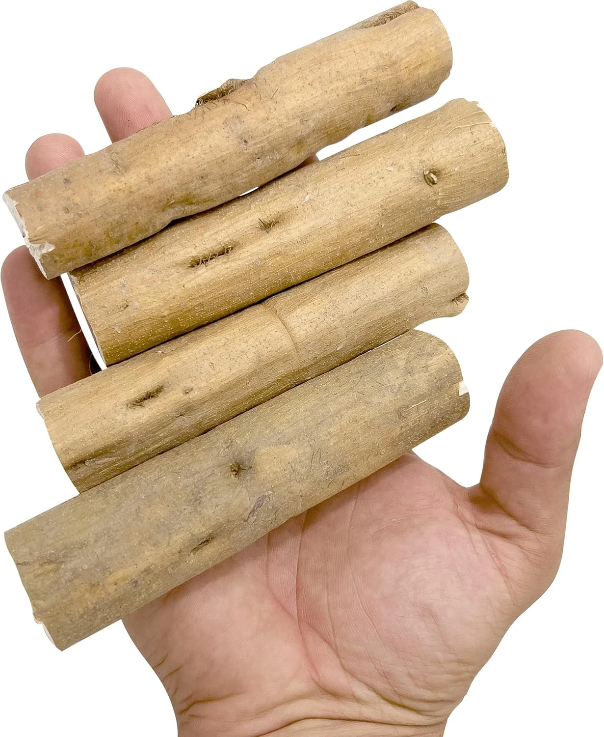 M&M 5514 Pk4 Bark Sola Logs - اسباب بازی های چوبی سبک وزن و جویدنی برای پای پرندگان، جویدن آسان، کاربردهای متنوع، قابلیت خرد شدن، سرگرمی جستجوگری، عالی برای حیوانات خانگی کوچک و متوسط