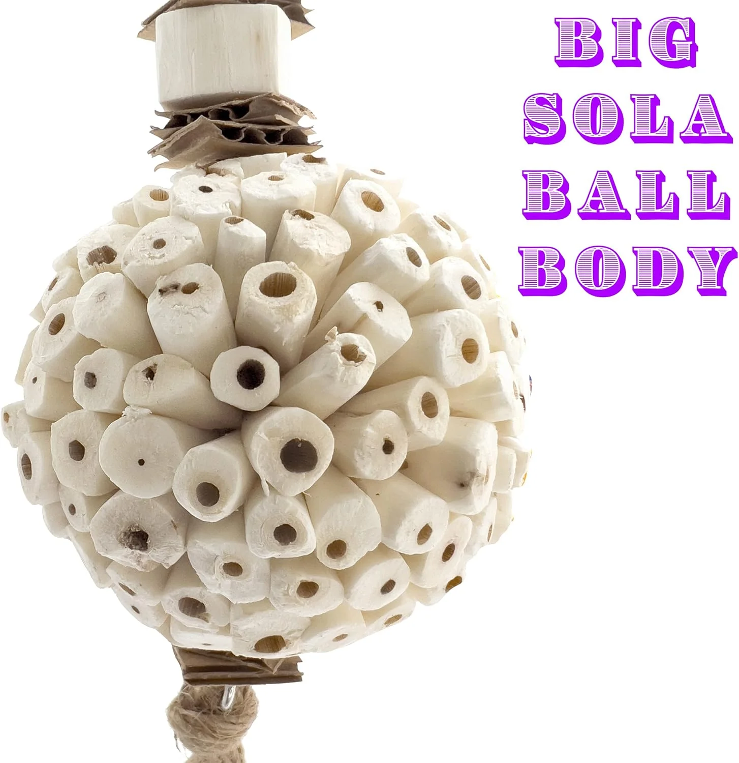 اسباب بازی پرنده ماندارین 5116 Sola Muncher بزرگ M&M - دست ساز، قابل خرد کردن، جویدنی، گرفتنی، آویز قفس