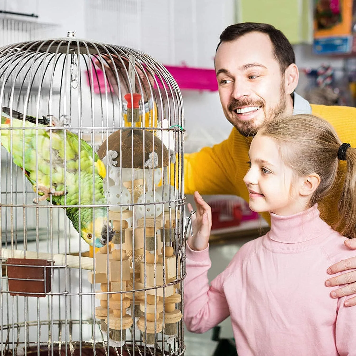 اسباب بازی بزرگ طوطی Luckstar - اسباب بازی بلوک چوبی طبیعی 20 اینچی، اسباب بازی جویدنی پرنده، اسباب بازی آویزان گاز گرفتن پرنده برای ماکائو، خاکستری آفریقایی، عروس هلندی، کانور، عروس هلندی، پرندگان بزرگ و متوسط اسباب بازی بزرگ طوطی Luckstar - اسباب بازی بلوک چوبی طبیعی 20 اینچی، اسباب بازی جویدنی پرنده، اسباب بازی آویزان گاز گرفتن پرنده برای ماکائو، خاکستری آفریقایی، عروس هلندی، کانور، عروس هلندی، پرندگان بزرگ و متوسط