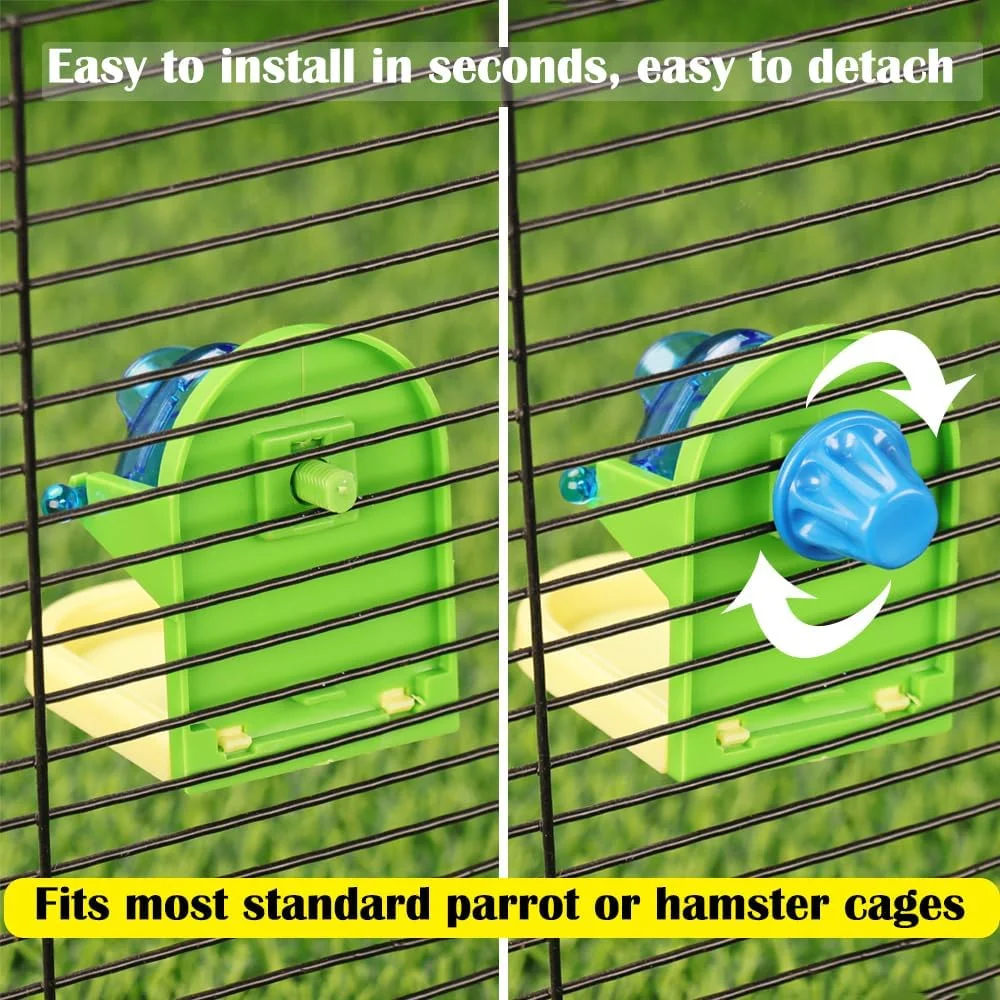 اسباب بازی پخش خوراکی kcrygogo با آینه برای طوطی، اسباب بازی های هوش قفس رشد، مناسب برای طوطی برزیلی، عروس هلندی، کانور، کاسکو (1 عدد رنگ تصادفی)