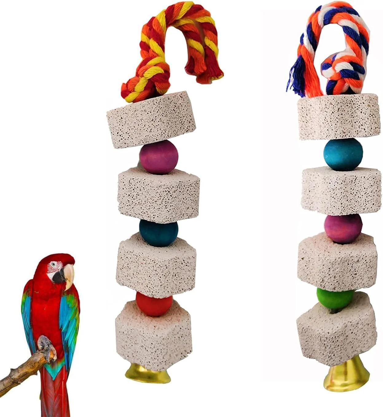 اسباب بازی های جویدنی طوطی Joyzzz، اسباب بازی های پرنده، اسباب بازی جویدنی طوطی، اسباب بازی های آسیاب دندان طوطی زیبا و رنگارنگ، سنگ های آسیاب نوک با زنگوله برای ماکائوهای کوچک و متوسط، خاکستری آفریقایی، کاکادوها، طوطی های آمازون اسباب بازی های جویدنی طوطی Joyzzz، اسباب بازی های پرنده، اسباب بازی جویدنی طوطی، اسباب بازی های آسیاب دندان طوطی زیبا و رنگارنگ، سنگ های آسیاب نوک با زنگوله برای ماکائوهای کوچک و متوسط، خاکستری آفریقایی، کاکادوها، طوطی های آمازون