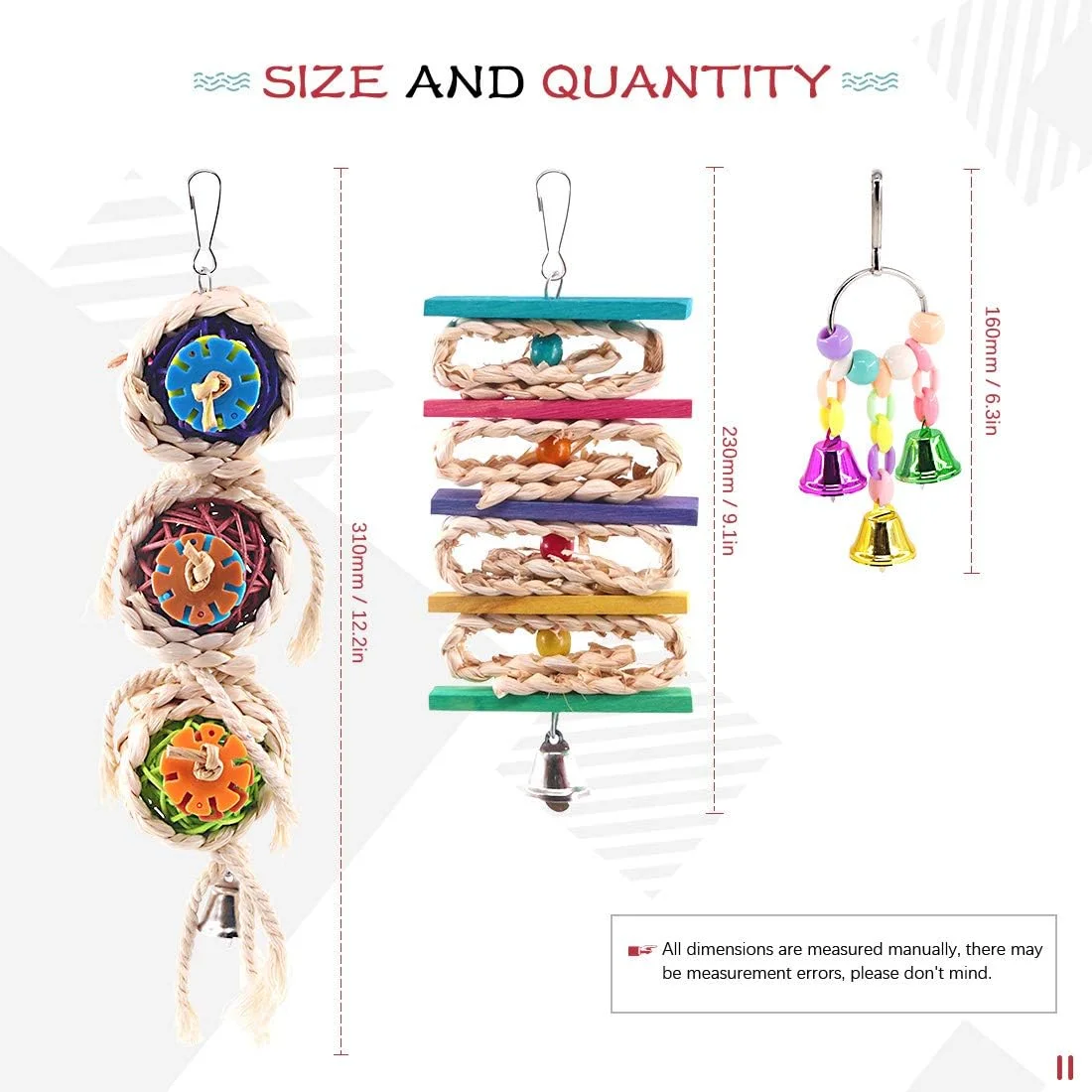 اسباب بازی های پرندگان هیلیچی، تاب آویز زنگوله ای، اسباب بازی های جویدنی برای طوطی ها، مرغ عشق، کانور، عروس هلندی، مینا، مرغ عشق، قفس های کوچک مرغ عشق، لوازم جانبی تزئینی چند رنگ