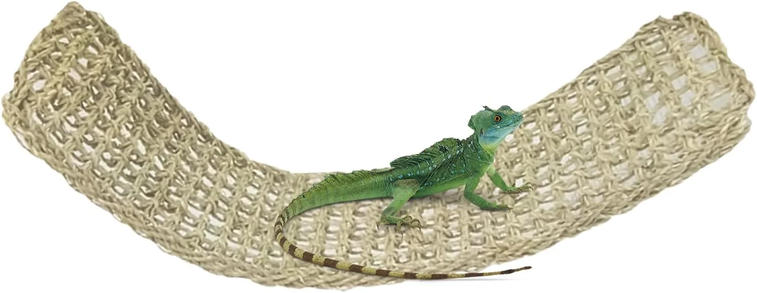 Bird Hammock,Parrot Natural Grass Woven Net Hammock | Chewing Cage Accessories for Cockatiel Conure Lovebird Hamster Bearded Dragon Small Animals Exercise Patio Balcony