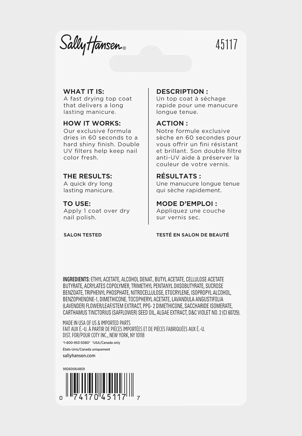 لاک ناخن خشک کن سریع سالی هانسن Insta-Dri، ۱۳.۳ میلی لیتر