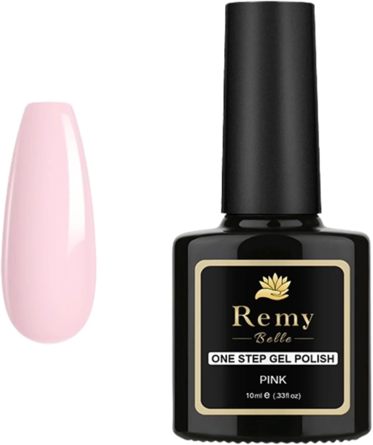 لاک ژل ناخن یک مرحله ای رمی بل، لاک ژل تاپ بیس کت 3 در 1، لاک ژل ناخن LED UV، هنر ناخن، مانیکور مبتدی 10 میلی لیتر (صورتی، 10 میلی لیتر)