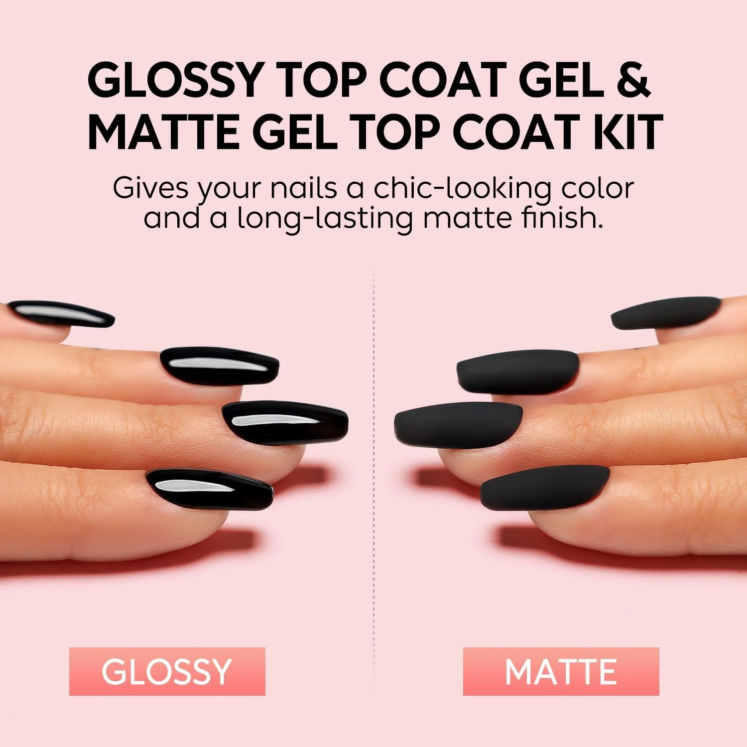 ست لاک ژل تاپ کت بدون نیاز به دستمال، مات و براق، بدون HEMA، بدون تست حیوانی، وگان، 2 عدد 15 میلی لیتر برای لاک ژل با پوشش براق و ماندگاری طولانی ست لاک ژل تاپ کت بدون نیاز به دستمال، مات و براق، بدون HEMA، بدون تست حیوانی، وگان، 2 عدد 15 میلی لیتر برای لاک ژل با پوشش براق و ماندگاری طولانی