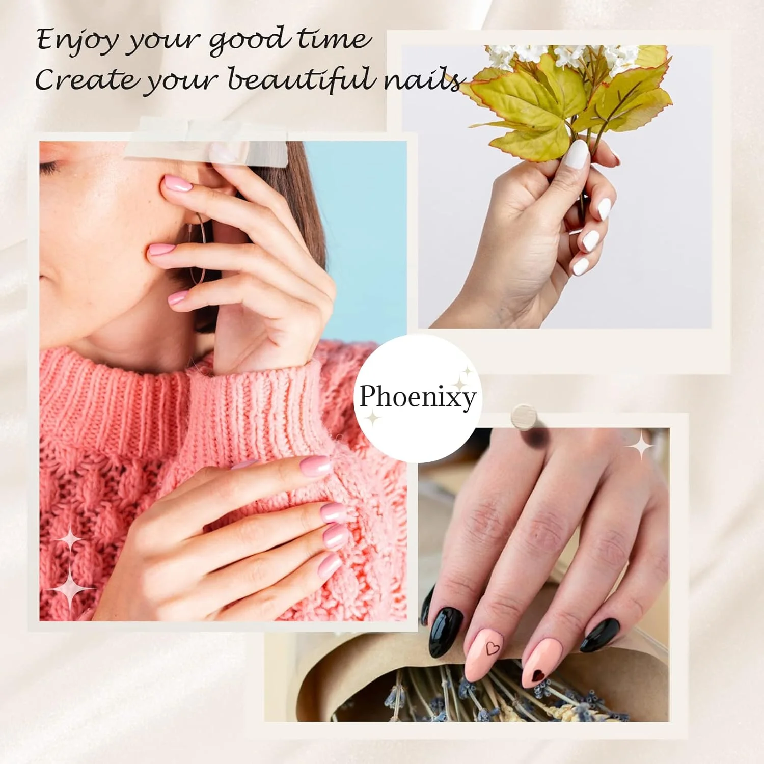 ست لاک ژل Phoenixy با کیت استارتر لامپ UV 36 وات، پلی ژل، لاک شلاک براق و مات و بیس کت برای خانم ها (ست هدیه 13+3 عددی)