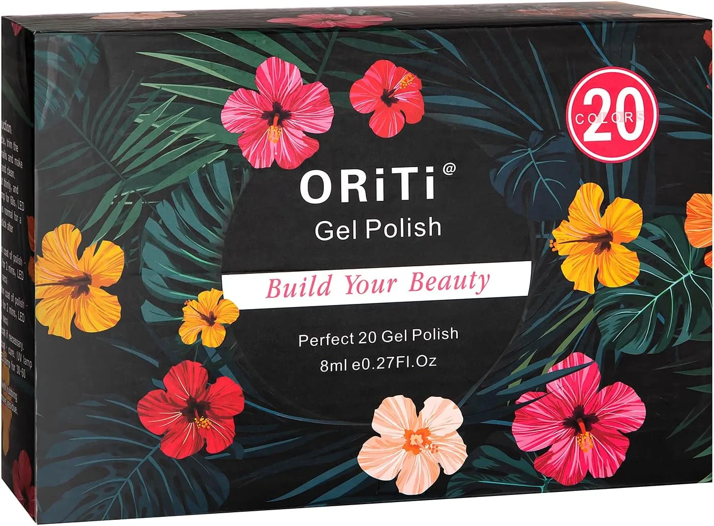 ست لاک ژل ORiTi، ۲۰ رنگ به همراه ۴ لاک دیگر، رنگ های صورتی، قهوه ای، خاکستری، مناسب برای انواع پوست، شامل لاک پایه و تاپ مات و براق، هدیه ای مناسب برای خانم ها و دختران (A2 LA-LA LAND)