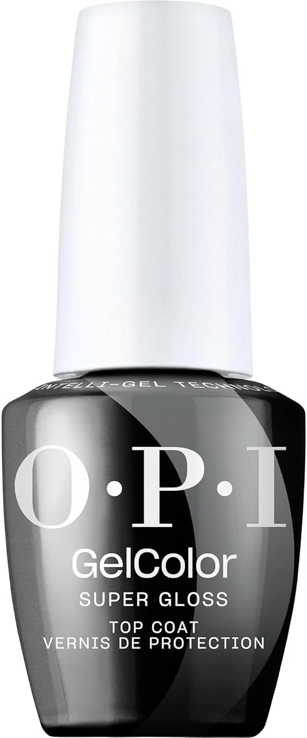 لاک ژل تاپ کت سوپر گلاس OPI GelColor | محافظت از ناخن، جلوگیری از لب پر شدن، درخشش فوق العاده