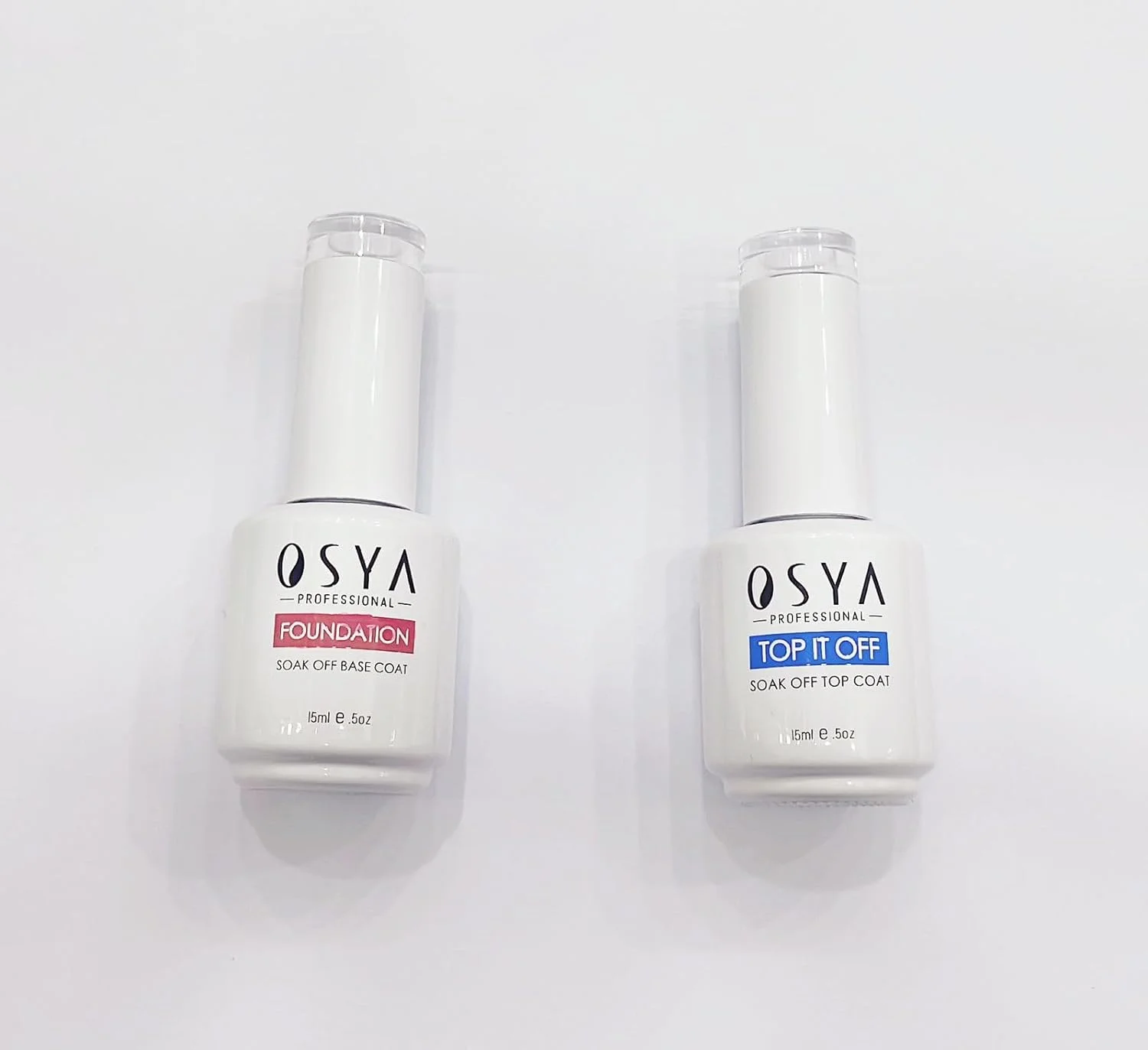 لاک ژل ناخن او‌اس‌وای‌ای، تاپ کت و بیس کت، خشک‌شونده با UV LED، ماندگاری طولانی (ست 15 میلی‌لیتری)