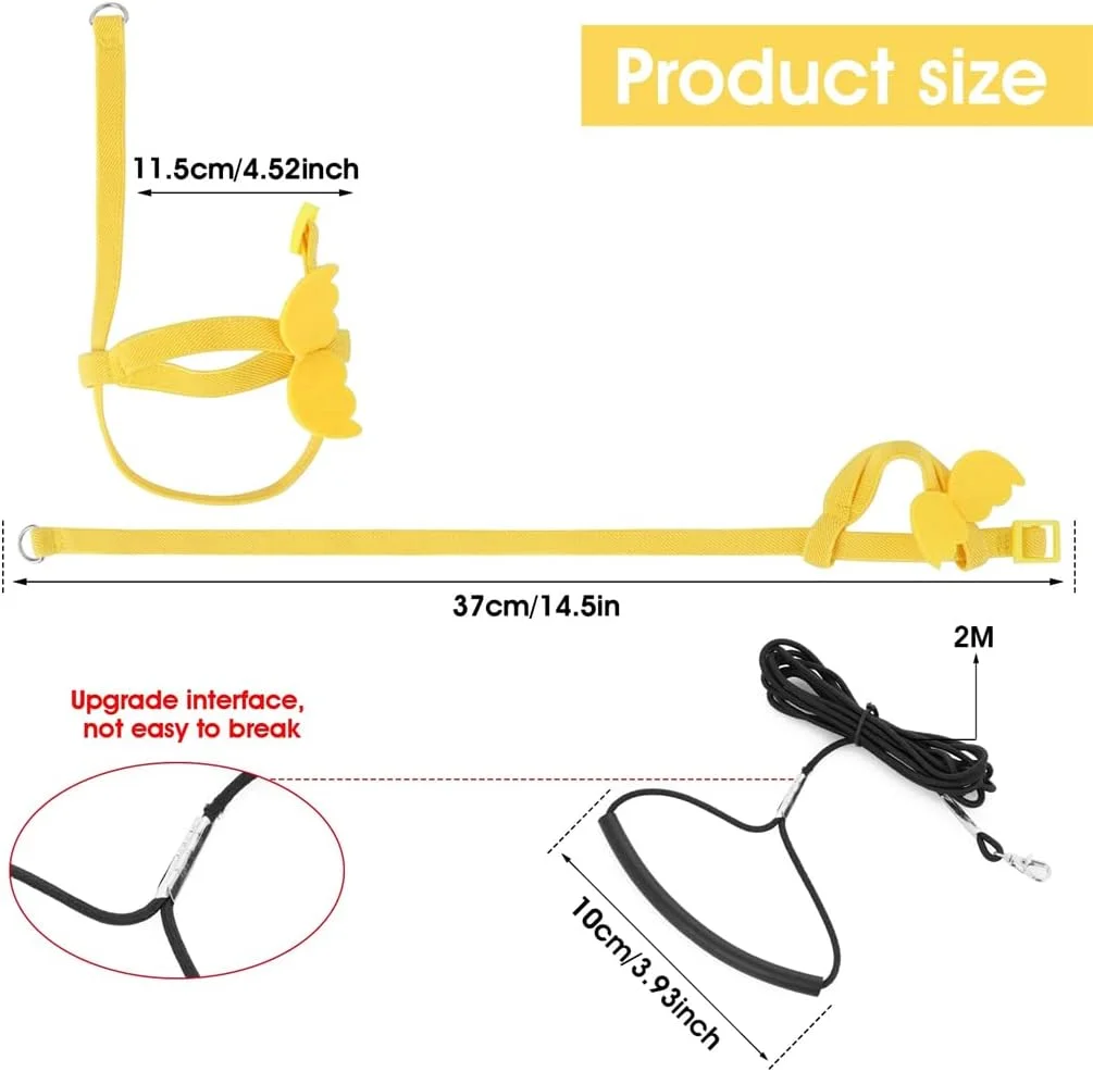 بند آموزش پرندگان ELECDON، طناب پرواز قابل تنظیم طوطی، بند کشش پرواز جهانی، ابزار بادوام برای بیرون بردن و آموزش در فضای باز برای پرندگان، طوطی، عروس هلندی، مرغ عشق، لوری، 1 عدد (زرد) بند آموزش پرندگان ELECDON، طناب پرواز قابل تنظیم طوطی، بند کشش پرواز جهانی، ابزار بادوام برای بیرون بردن و آموزش در فضای باز برای پرندگان، طوطی، عروس هلندی، مرغ عشق، لوری، 1 عدد (زرد)