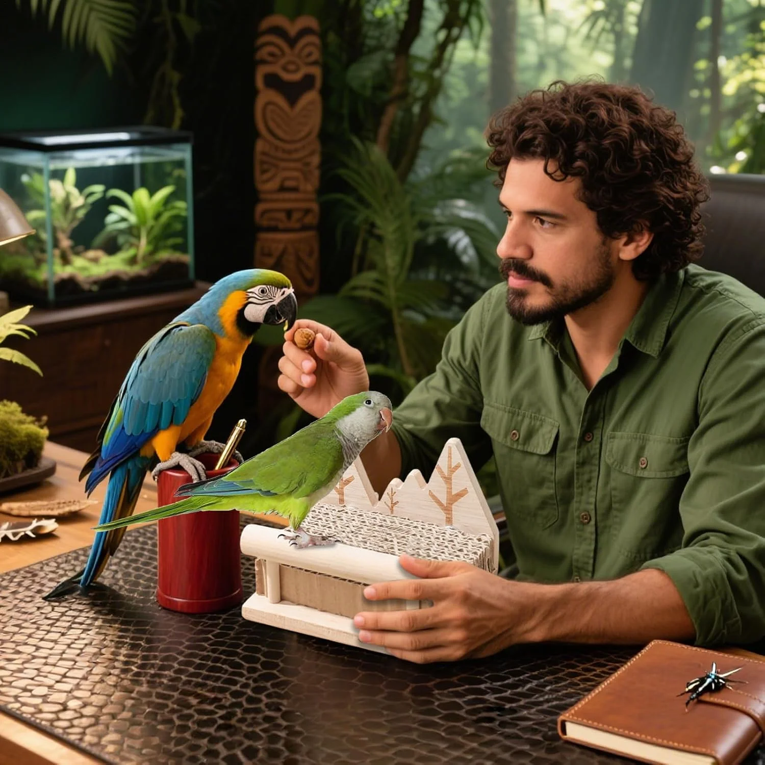 اسباب بازی طوطی، اسباب بازی چوبی میله پرنده برای قفس - لوازم جانبی چوبی برای خرد کردن، جویدن، جستجو و بازی، آموزش در فضای داخلی و خارجی اسباب بازی طوطی، اسباب بازی چوبی میله پرنده برای قفس - لوازم جانبی چوبی برای خرد کردن، جویدن، جستجو و بازی، آموزش در فضای داخلی و خارجی