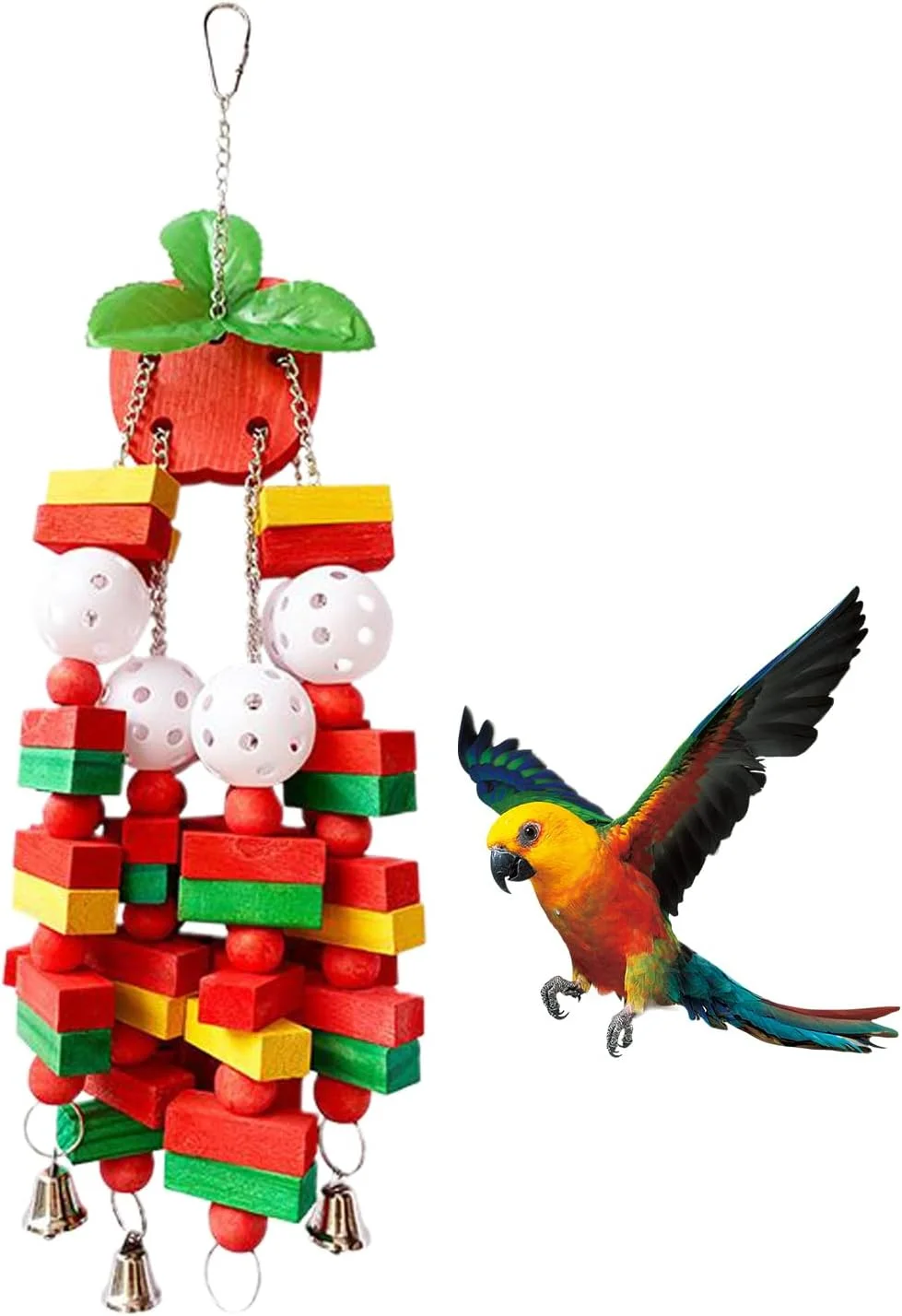 اسباب بازی های جستجوی غذا برای پرندگان - اسباب بازی های جویدنی عروس هلندی - لوازم تعاملی حیوانات خانگی، بازی های جستجوی غذا برای طوطی، مرغ عشق، کاکادو، خاکستری آفریقایی، کانور، پرندگان عشق، مناسب برای بالا رفتن