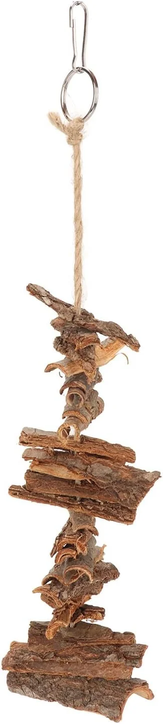 اسباب بازی های جویدنی پوست درخت مغذی Kikumi برای طوطی ها، اسباب بازی های جویدنی آویزان مقاوم در برابر گاز گرفتن، ورزش خوب برای رفع بی حوصلگی