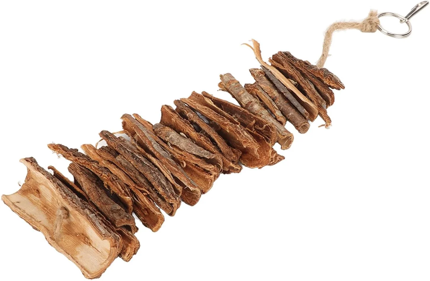 اسباب بازی های جویدنی پوست درخت مغذی Kikumi برای طوطی ها، اسباب بازی های جویدنی آویزان مقاوم در برابر گاز گرفتن، ورزش خوب برای رفع بی حوصلگی