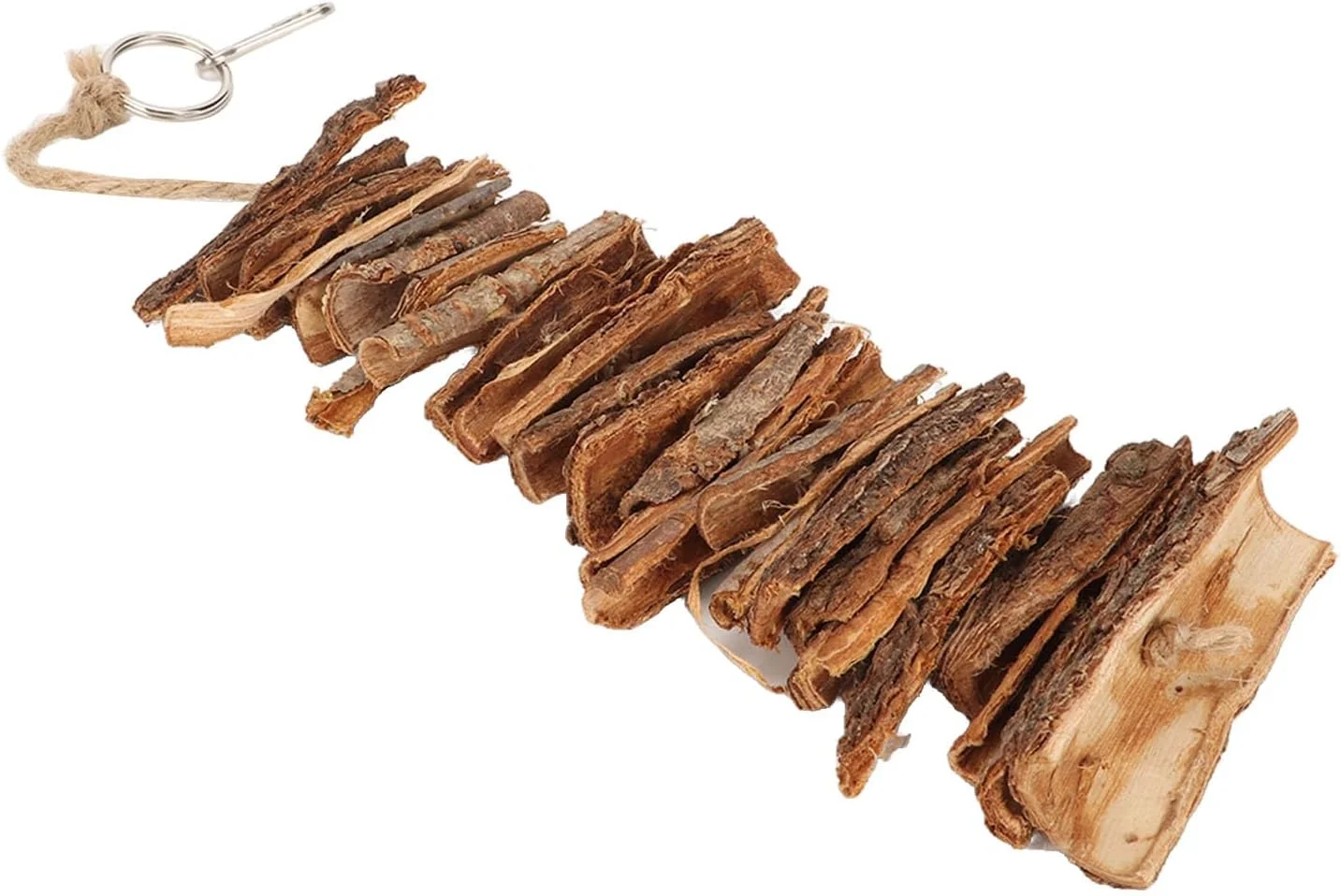 اسباب بازی های جویدنی پوست درخت مغذی Kikumi برای طوطی ها، اسباب بازی های جویدنی آویزان مقاوم در برابر گاز گرفتن، ورزش خوب برای رفع بی حوصلگی