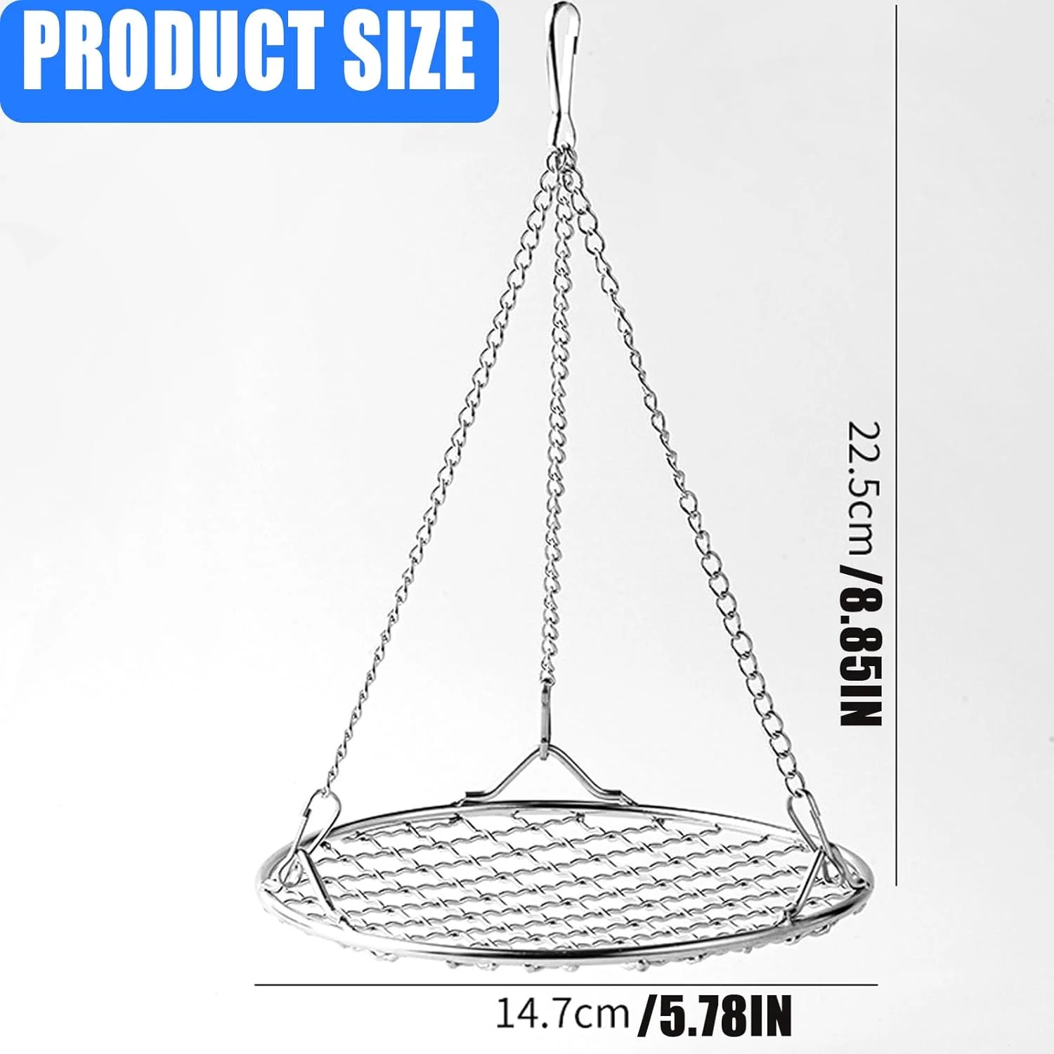 تاب بازی و آویز قفس پرنده استیل ضد زنگ ایمن با زنجیر فلزی برای طوطی، عروس هلندی و پرندگان کوچک خانگی تاب بازی و آویز قفس پرنده استیل ضد زنگ ایمن با زنجیر فلزی برای طوطی، عروس هلندی و پرندگان کوچک خانگی