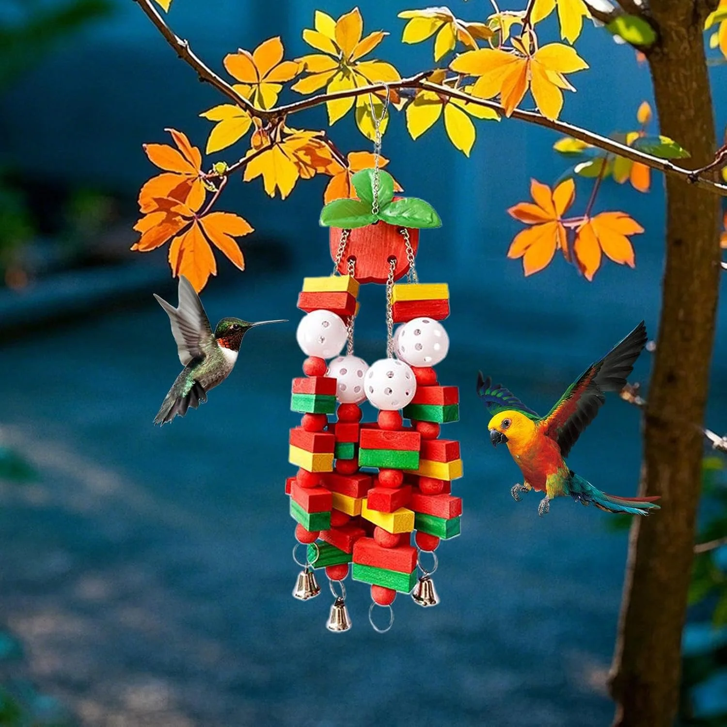 اسباب بازی های جستجوی غذا برای پرندگان، اسباب بازی های قفس پرندگان، بازی های جویدنی | لوازم تعاملی حیوانات خانگی، بازی های جستجوی غذا برای طوطی، مرغ عشق، کاکادو، خاکستری آفریقایی، کانور، مرغ عشق، صعود