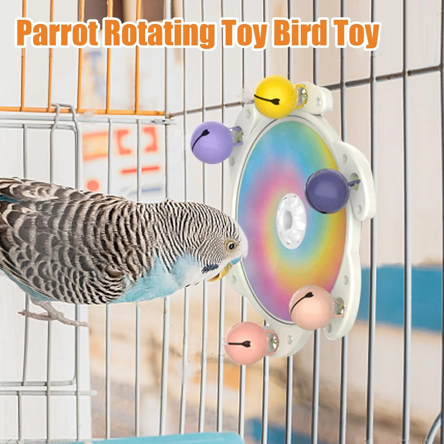 اسباب بازی چرخشی طوطی، اسباب بازی چرخ و فلک قفس پرنده - پازل تعاملی غنی کننده جویدن حیوانات خانگی برای عروس هلندی، مرغ عشق، کانور و لوریکیت مناسب برای ایوان و بالکن اسباب بازی چرخشی طوطی، اسباب بازی چرخ و فلک قفس پرنده - پازل تعاملی غنی کننده جویدن حیوانات خانگی برای عروس هلندی، مرغ عشق، کانور و لوریکیت مناسب برای ایوان و بالکن