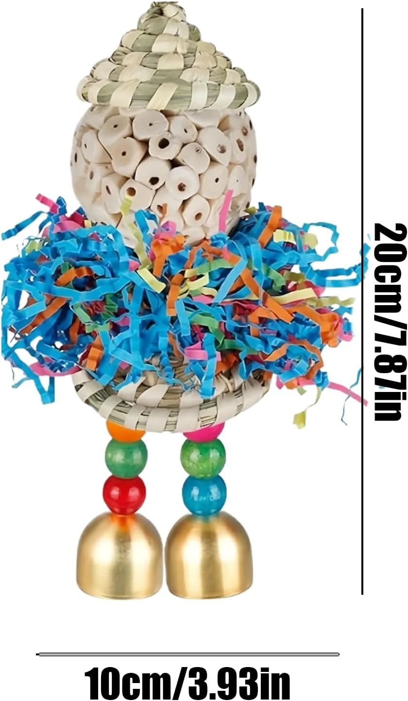 اسباب بازی های جستجوی غذا برای پرندگان | 2 عدد اسباب بازی خرد کردنی برای پرندگان | توپ محرک برای فنچ، ماکائو، عروس هلندی، طوطی - آموزش قناری و کاکادو - قفس