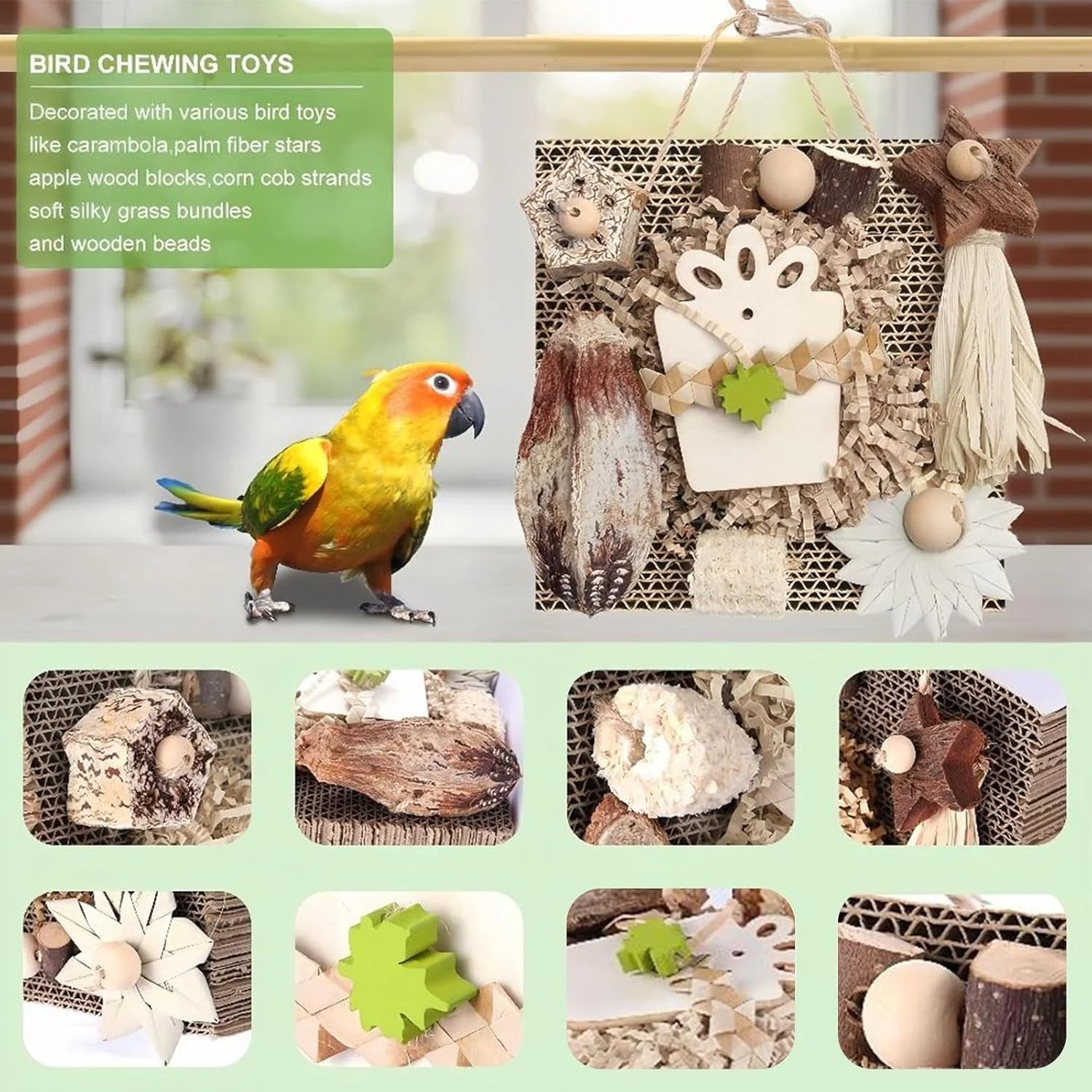 اسباب بازی پرنده برای مرغ عشق، اسباب بازی های قفس پرنده چوبی مقوایی | لوازم جانبی قفس برای جویدن بالکن حیاط مرغ در فضای باز داخل خانه پنجره زمین بازی پاسیو باغ حیاط اسباب بازی پرنده برای مرغ عشق، اسباب بازی های قفس پرنده چوبی مقوایی | لوازم جانبی قفس برای جویدن بالکن حیاط مرغ در فضای باز داخل خانه پنجره زمین بازی پاسیو باغ حیاط