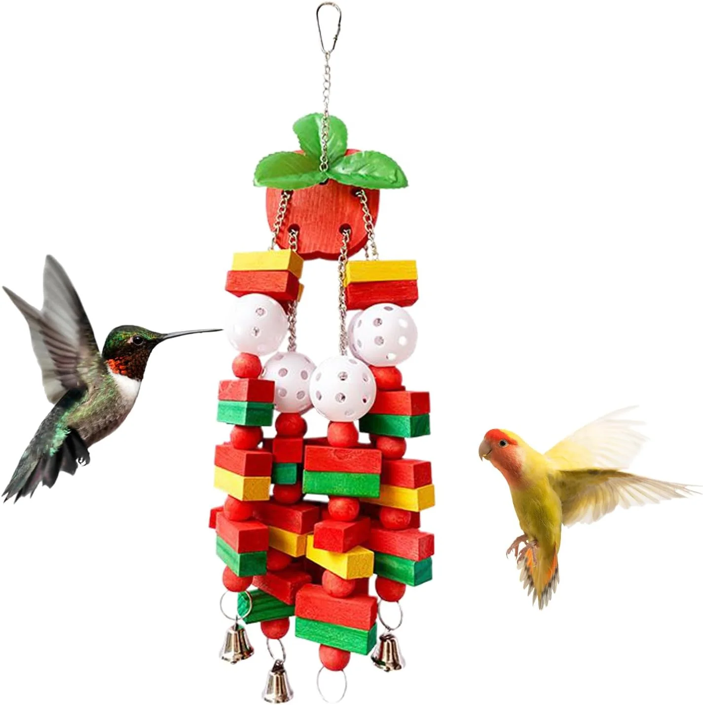 اسباب بازی پرنده برای طوطی | لوازم جانبی قفس پرنده اسباب بازی کانور | لوازم جانبی قفس مرغ عشق لوازم حیوانات خانگی برای آسیاب کردن نوک، جویدن، جستجو، مرغ عشق، عروس هلندی، کاکادو، طوطی خاکستری آفریقایی