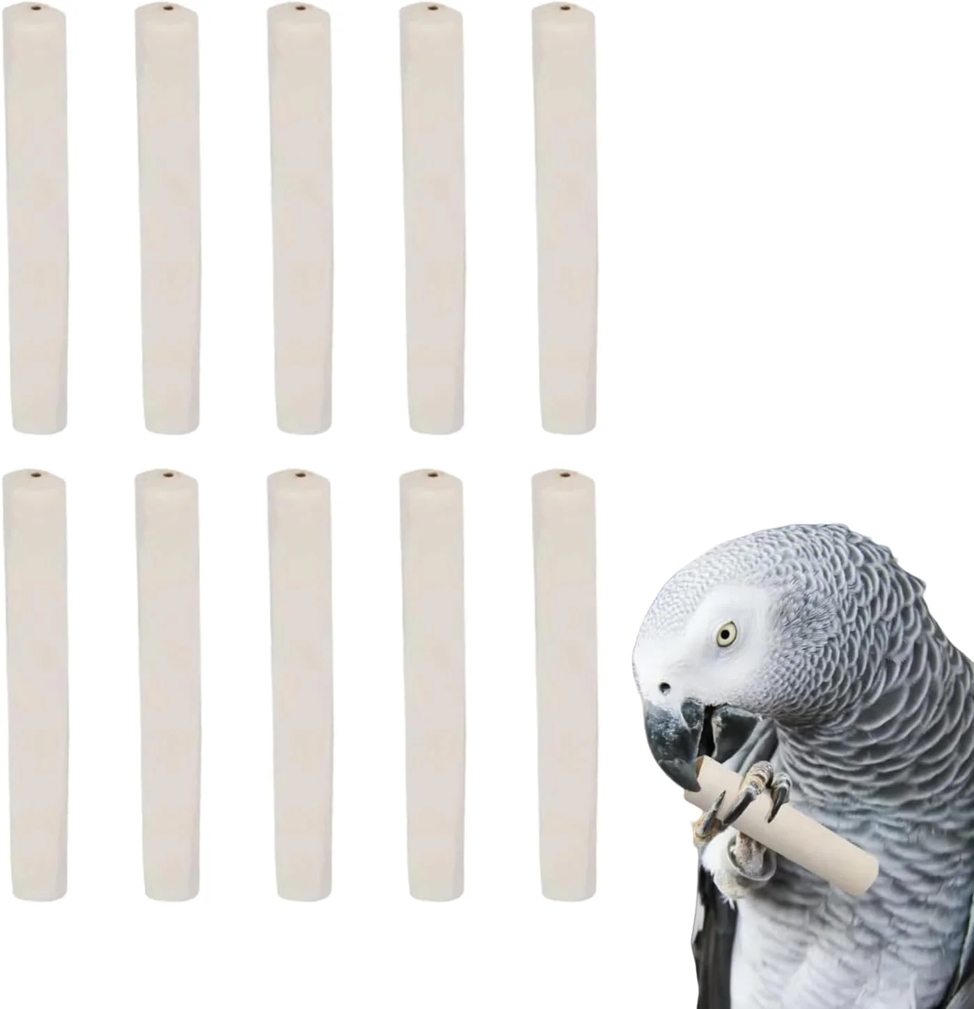 اسباب بازی جویدنی طوطی | چوب گاز گرفتن هسته چمن خزندگان، چوب جویدنی هسته چمن پرنده تعاملی برای کاکادو کانور طوطی برزیلی خزندگان داخل خانه فضای باز باغ ایوان