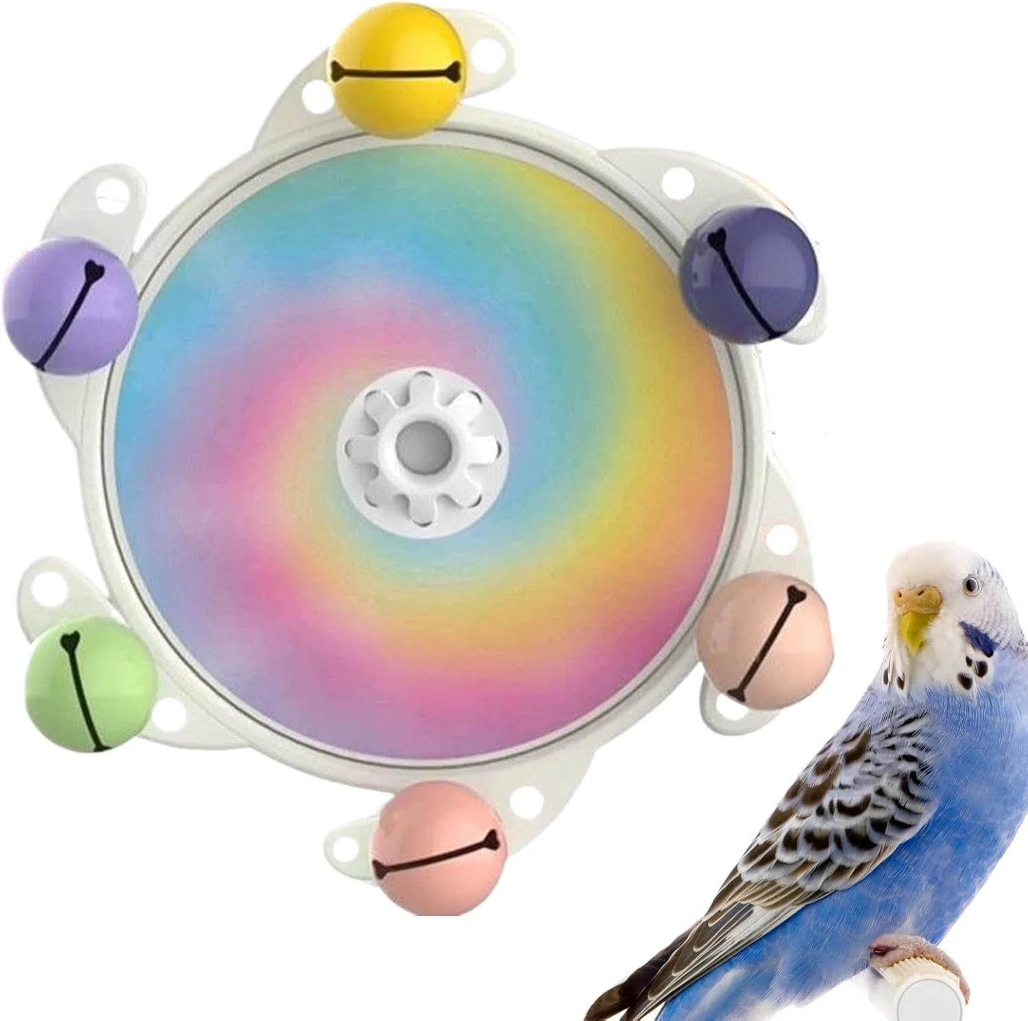 اسباب بازی چرخشی طوطی، اسباب بازی چرخ و فلک قفس پرنده - پازل جویدنی سرگرم کننده و همراهی برای ایوان، باغ، بالکن، لبه پنجره، عروس هلندی، لوریکیت و مرغ عشق