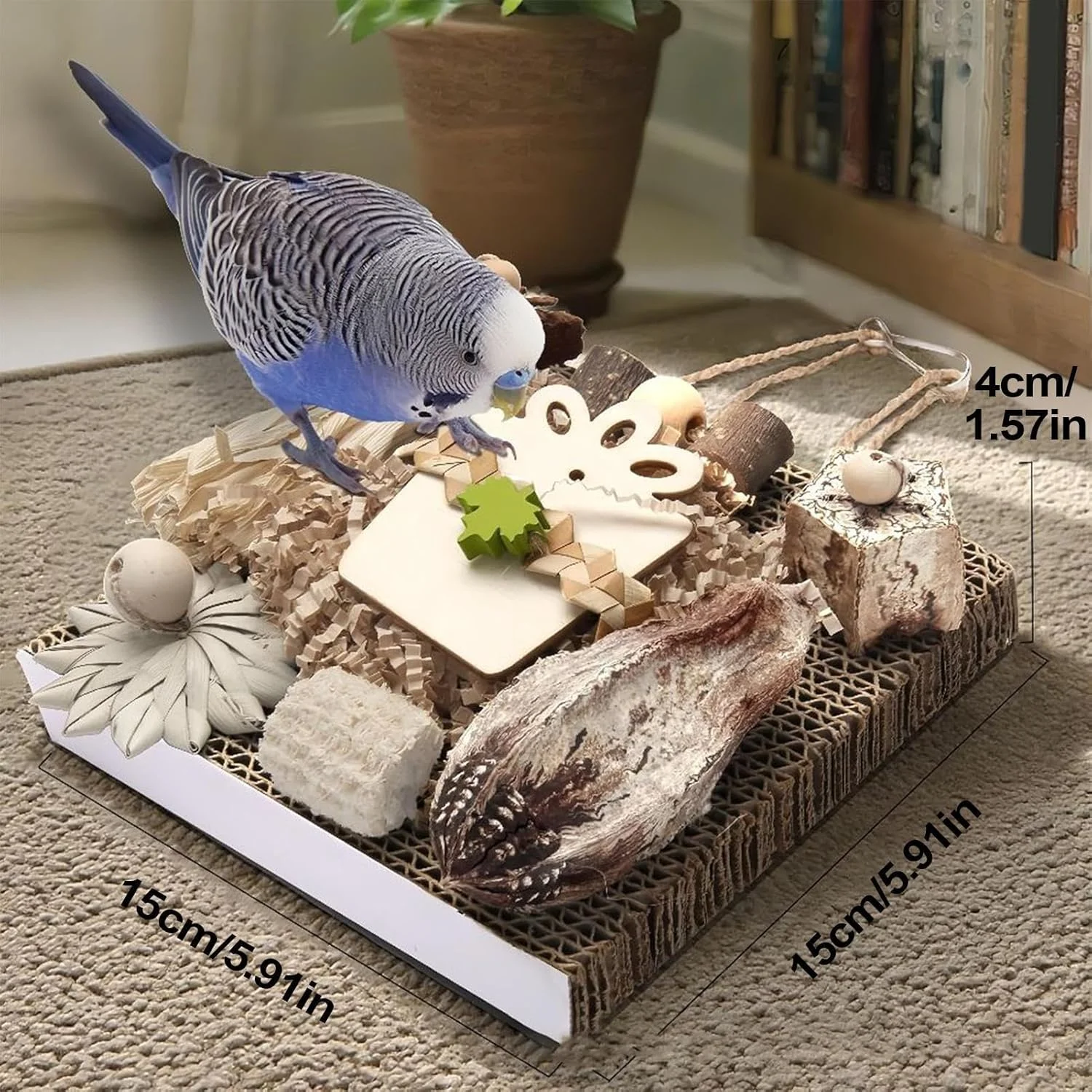 اسباب بازی پرنده برای کانورها - اسباب بازی های جویدنی مقوایی چوبی پرنده | لوازم جانبی حیوانات خانگی برای بالکن زمین بازی مرغ کانور حیاط داخل خانه پنجره حیاط پاسیو باغ فضای باز اسباب بازی پرنده برای کانورها - اسباب بازی های جویدنی مقوایی چوبی پرنده | لوازم جانبی حیوانات خانگی برای بالکن زمین بازی مرغ کانور حیاط داخل خانه پنجره حیاط پاسیو باغ فضای باز