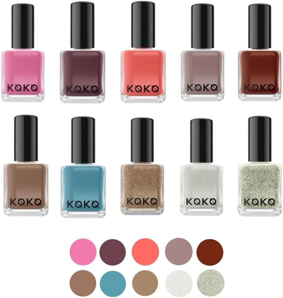 مجموعه لاک ناخن 10 عددی KOKO، 10 رنگ پاستیلی مد روز پنتون، لاک ناخن براق و اکلیلی، ست هدیه برای زنان و دختران (مجموعه پالت 4) مجموعه لاک ناخن 10 عددی KOKO، 10 رنگ پاستیلی مد روز پنتون، لاک ناخن براق و اکلیلی، ست هدیه برای زنان و دختران (مجموعه پالت 4)