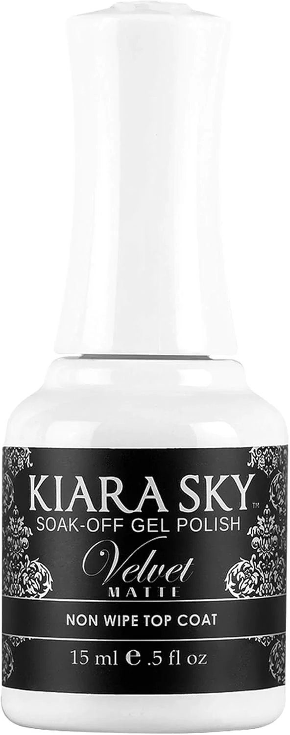 لاک ژل تاپ کت مخملی مات Kiara Sky، خشک شدن با LED UV