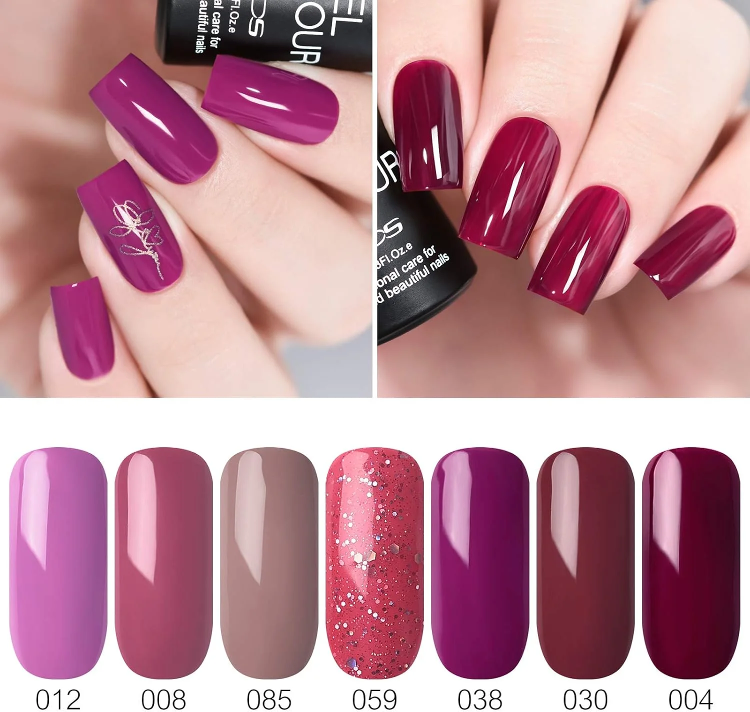 ست لاک ژل 23 عددی KADS، ست لاک ژل LED خیس خورده، ست مبتدی لاک ژل اکلیلی با تاپ کت براق و مات و بیس کت مناسب برای تمام فصول