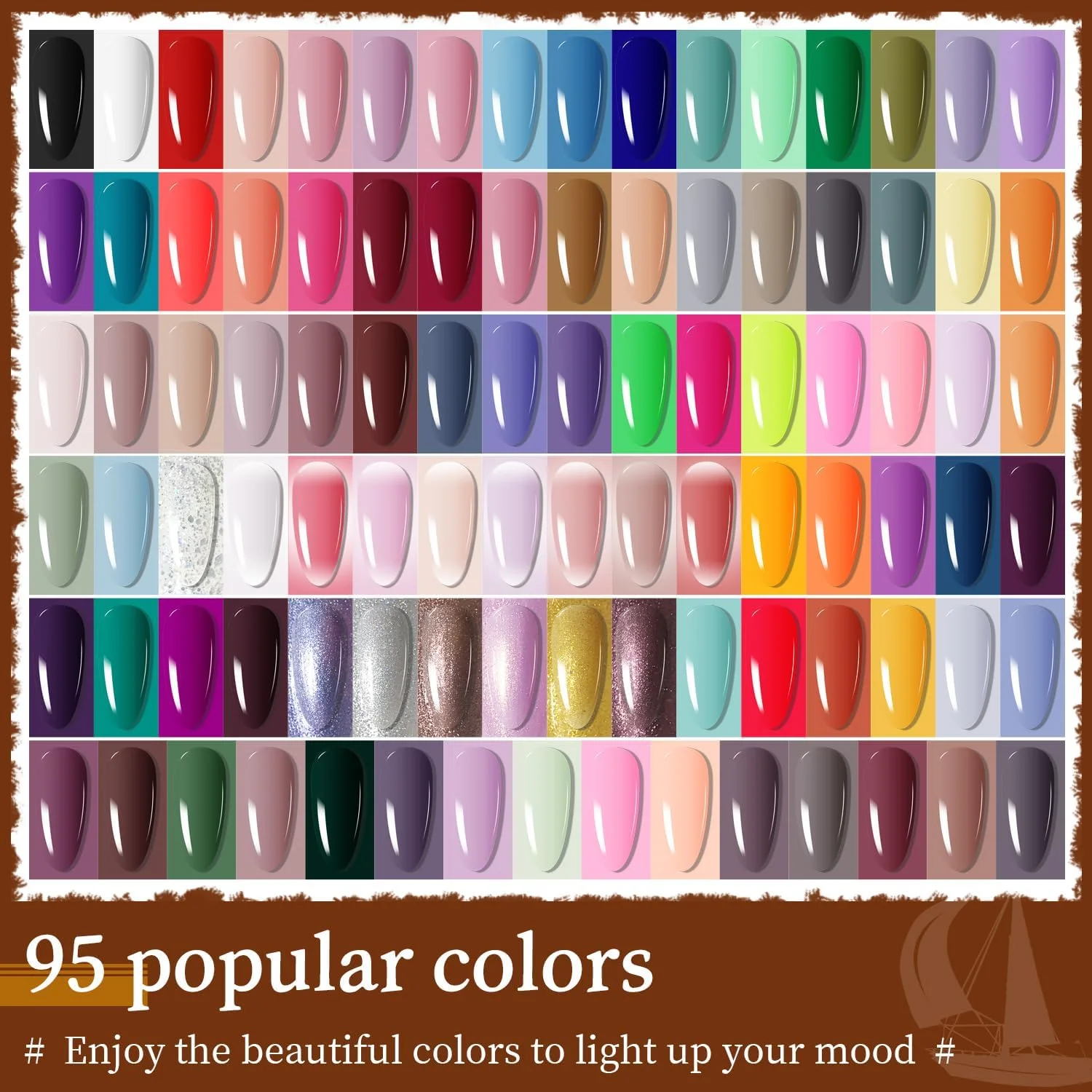 ست لاک ژل ۱۰۰ عددی JODSONE، بدون نیاز به پاک کردن، همراه با بیس کت و تاپ کت مات و براق، مجموعه لاک ژل هدیه برای دوستداران مانیکور، بسته ۱ عددی